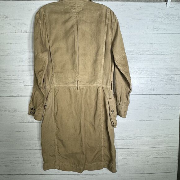 Polo Ralph Lauren Long Zip Safari Utility Jacket Khaki Women’s Sz 4 - Picture 5 of 6